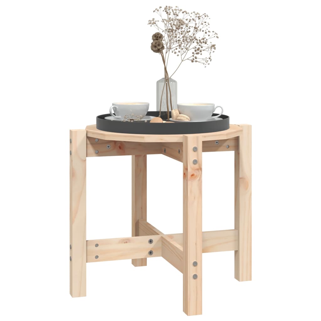 Table basse Ø 62,5x45 cm en bois de pin massif