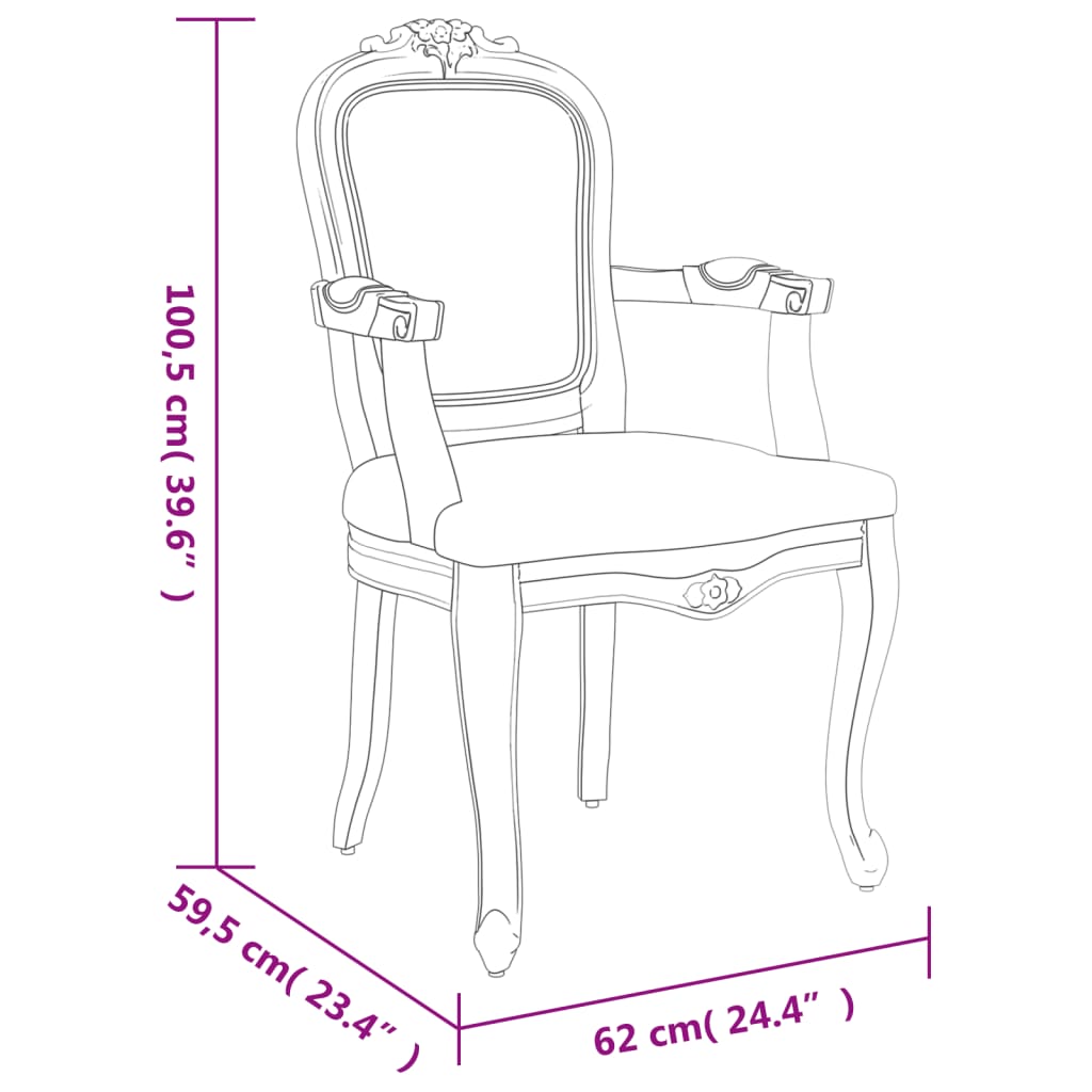 Chaise de salle à manger 62x59,5x100,5 cm en tissu