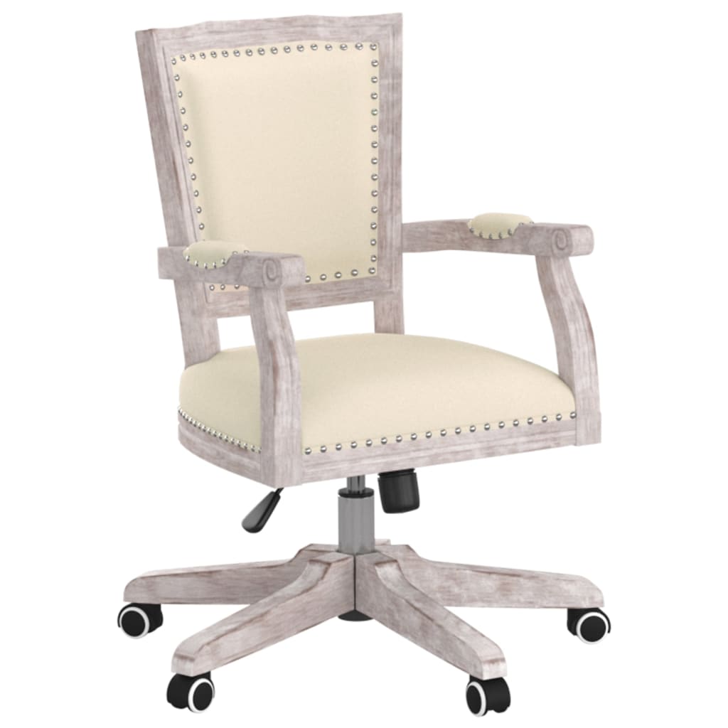 Chaise de bureau pivotante tissu gris foncé