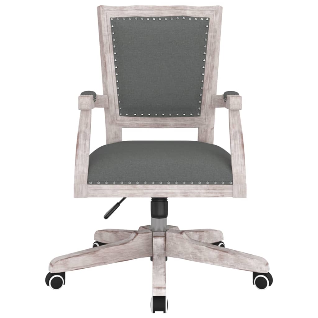 Chaise de bureau pivotante tissu gris foncé