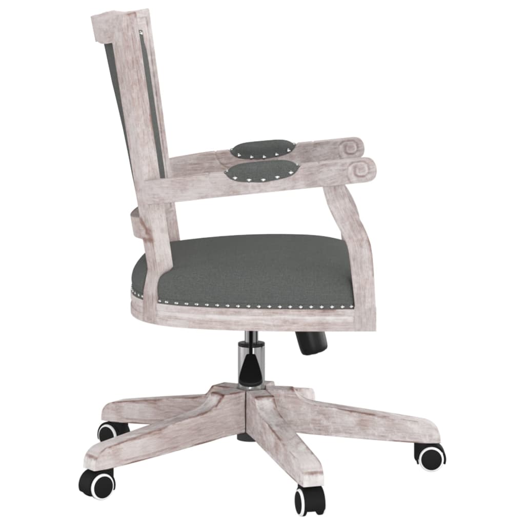 Chaise de bureau pivotante tissu gris foncé