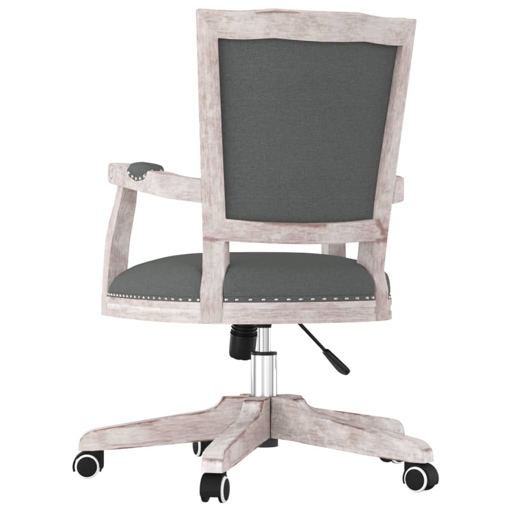 Chaise de bureau pivotante tissu gris foncé