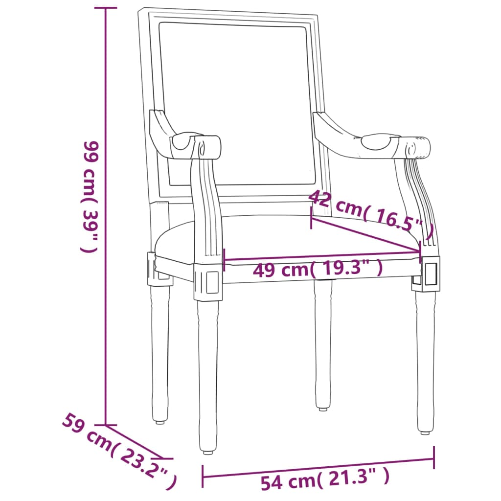 Fauteuil 54x59x99 cm fluweel