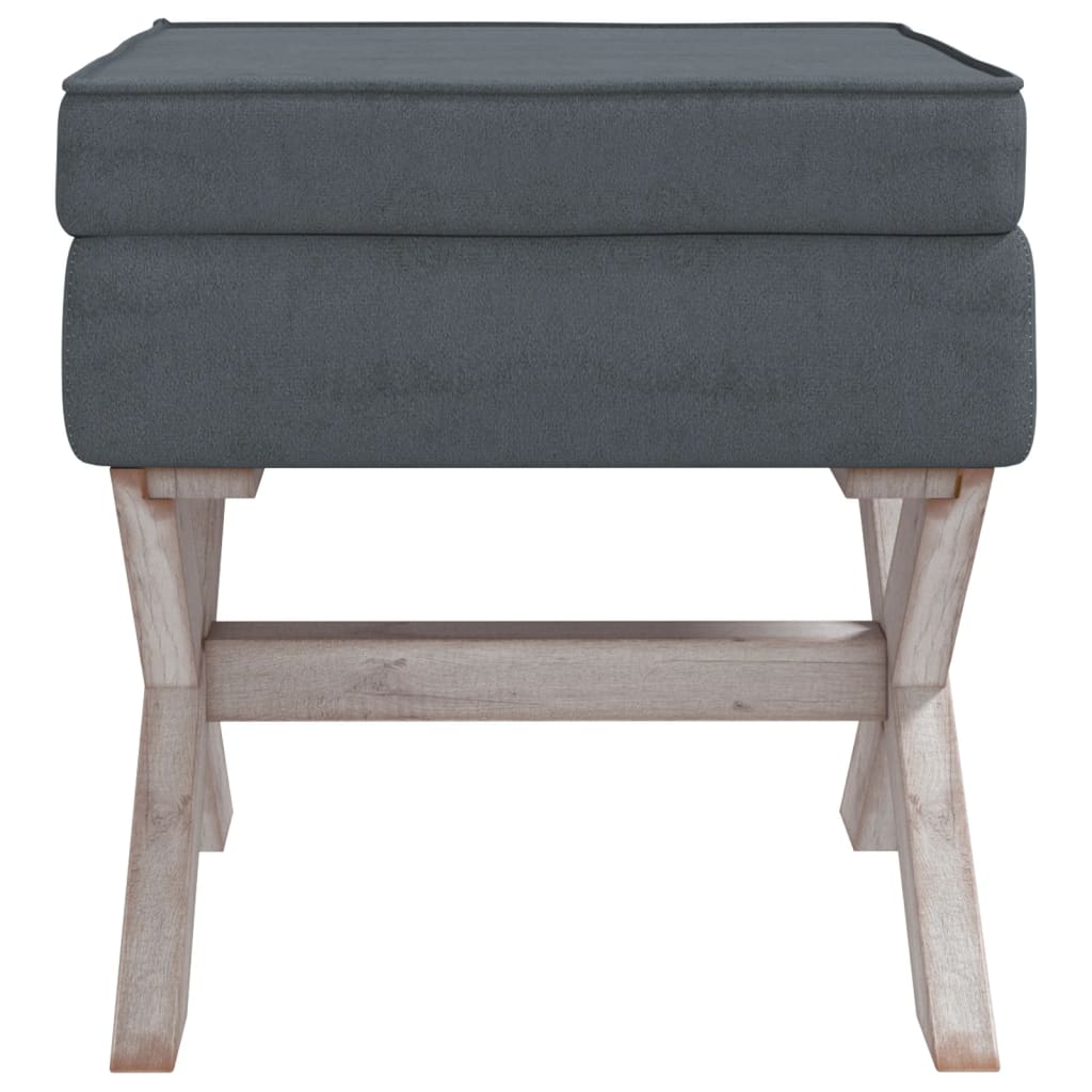 Tabouret de rangement 45x45x49 cm velours