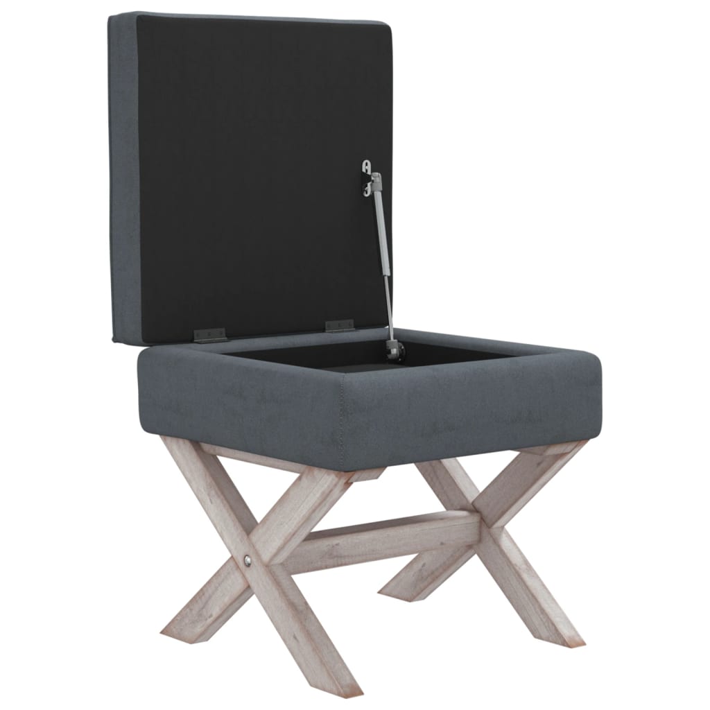 Tabouret de rangement 45x45x49 cm velours