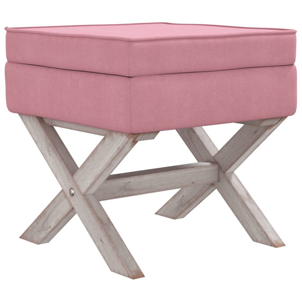 Tabouret de rangement 45x45x49 cm velours