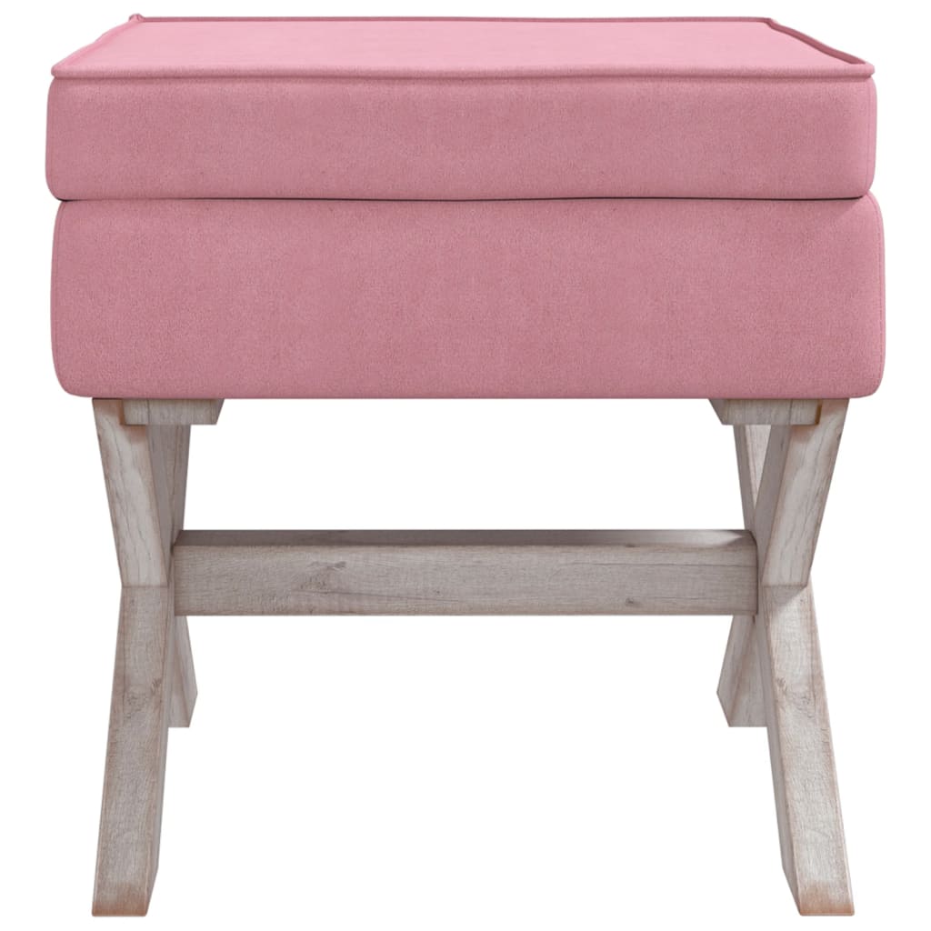 Tabouret de rangement 45x45x49 cm velours