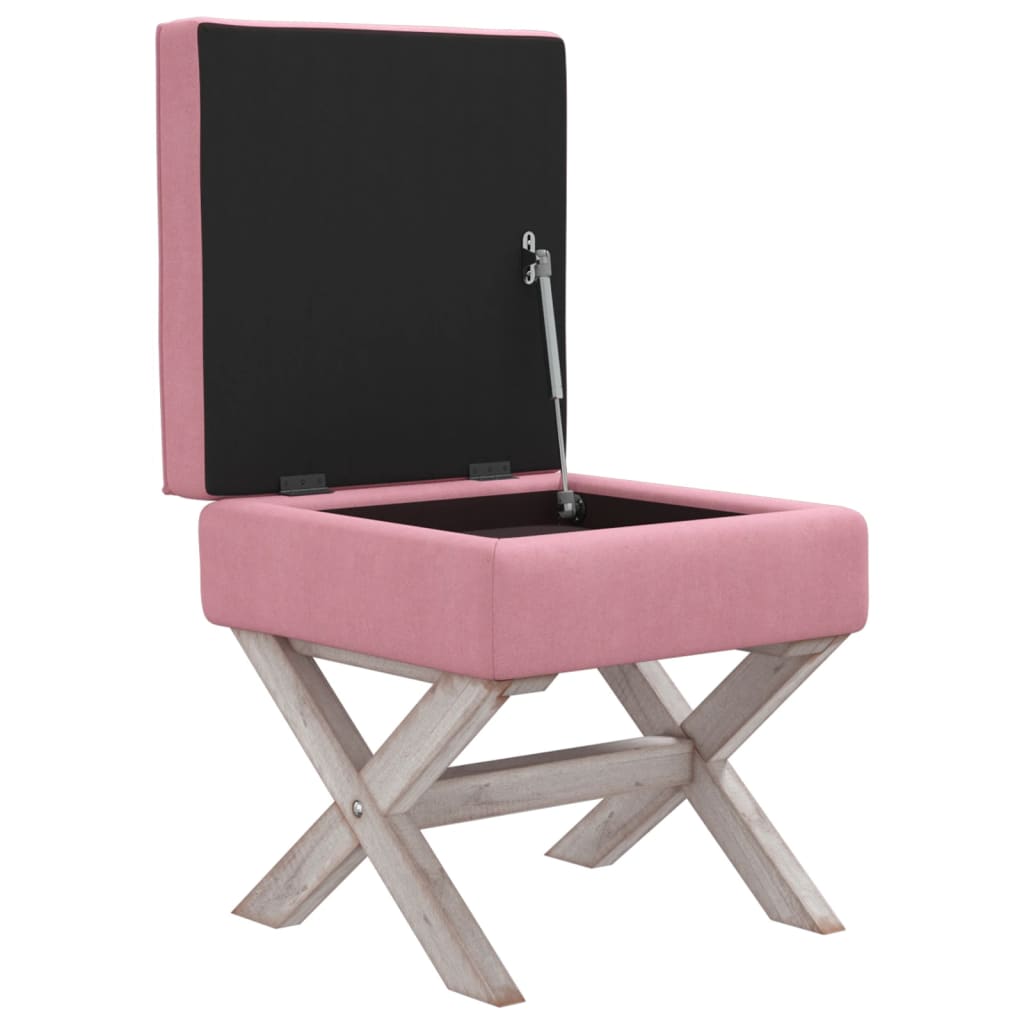 Tabouret de rangement 45x45x49 cm velours