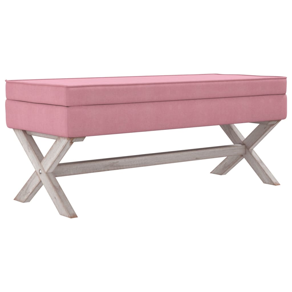 Tabouret de rangement 45x45x49 cm velours