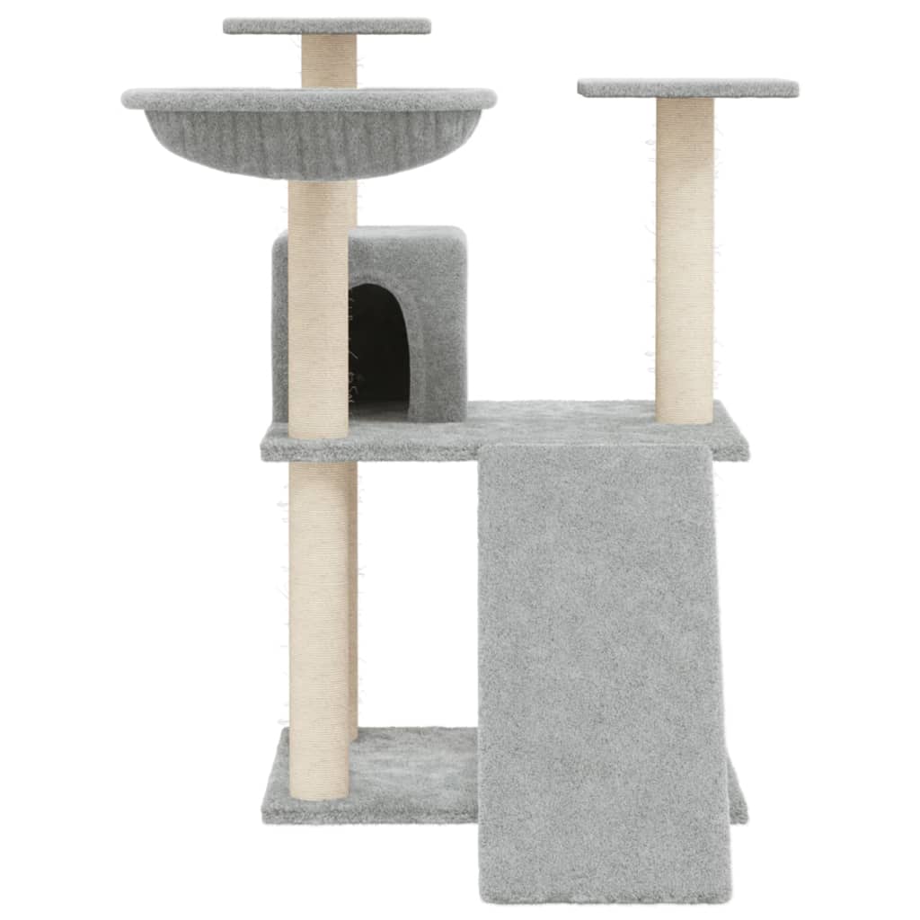 Kattenmeubel met sisal krabpalen 83 cm crèmekleurig