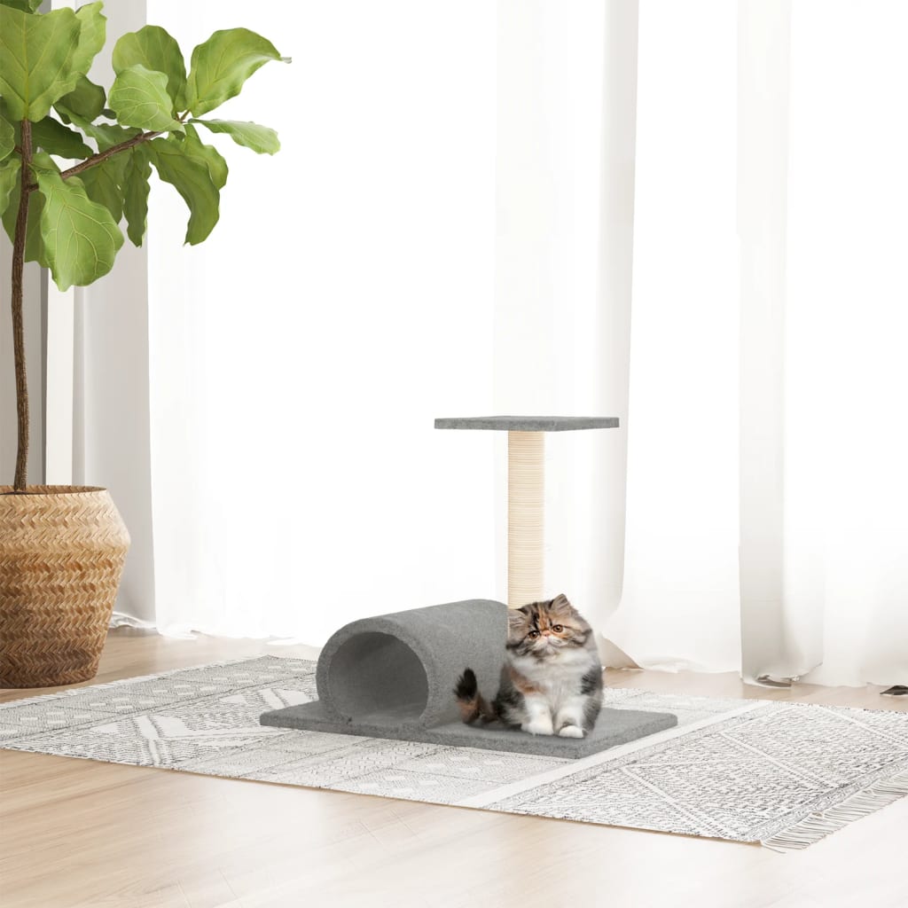 Meuble pour chat avec tunnel 60x34,5x50 cm