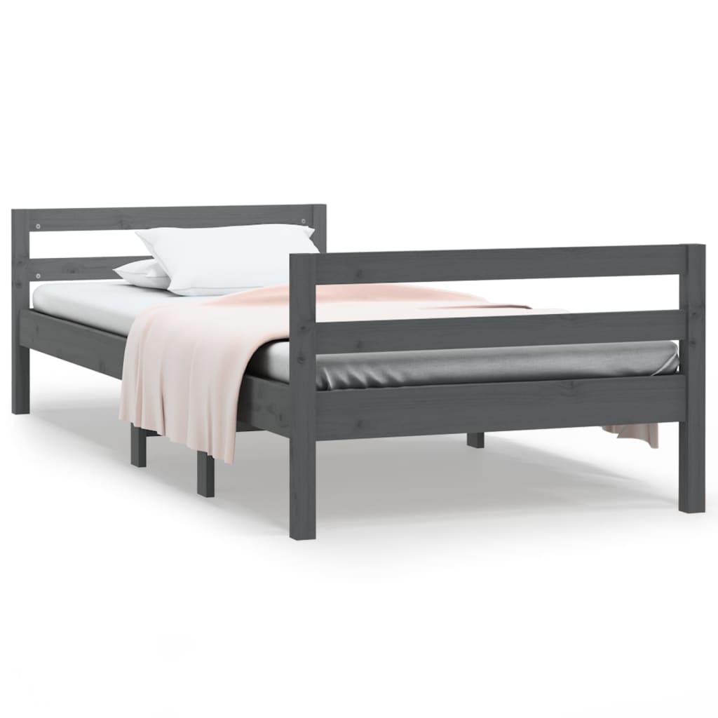 Bedframe 75x190 cm massief grenenhout