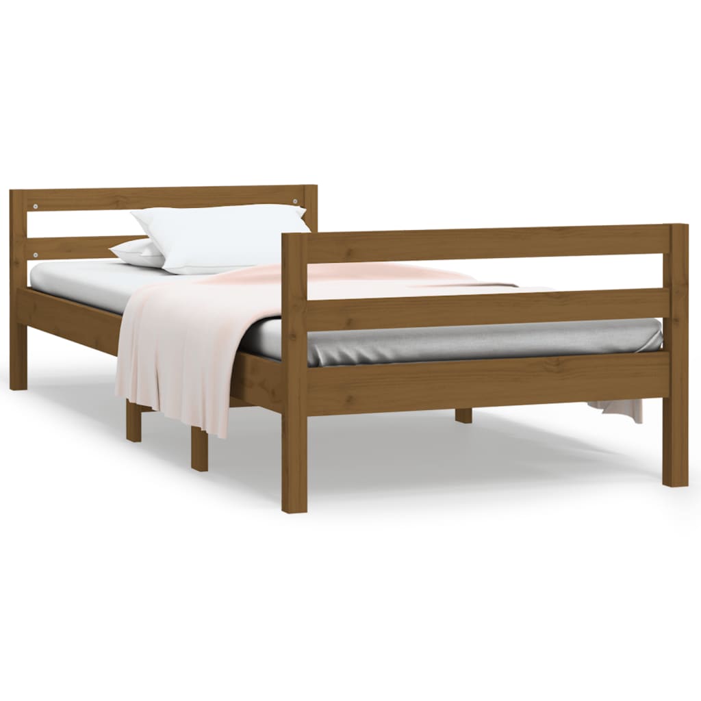 Bedframe 75x190 cm massief grenenhout