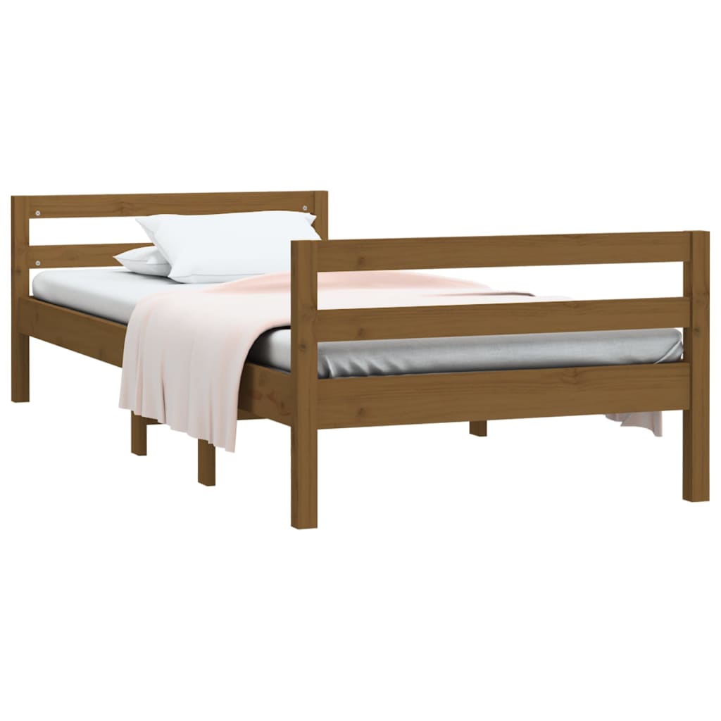 Bedframe 75x190 cm massief grenenhout