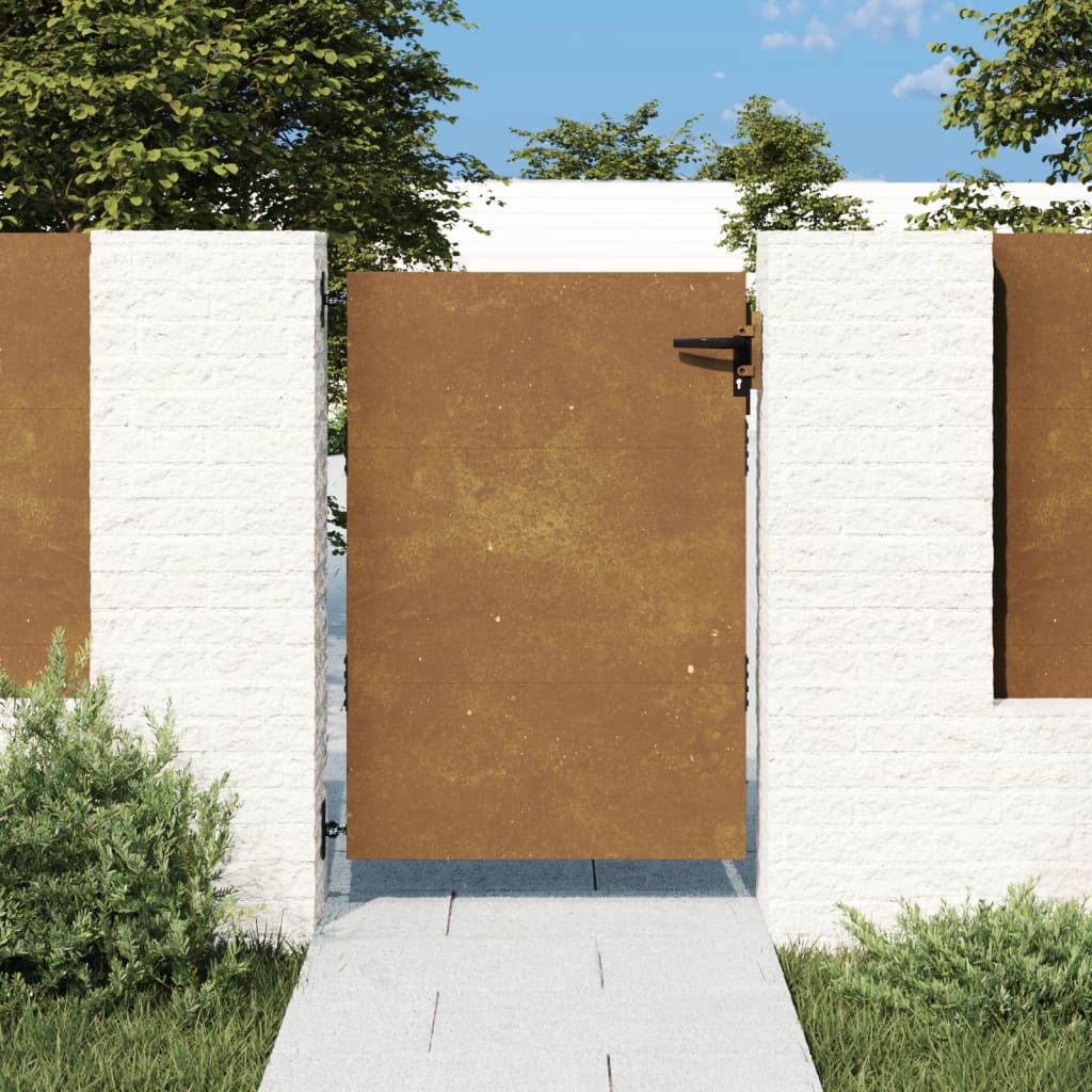 Portail 85x125 cm acier corten