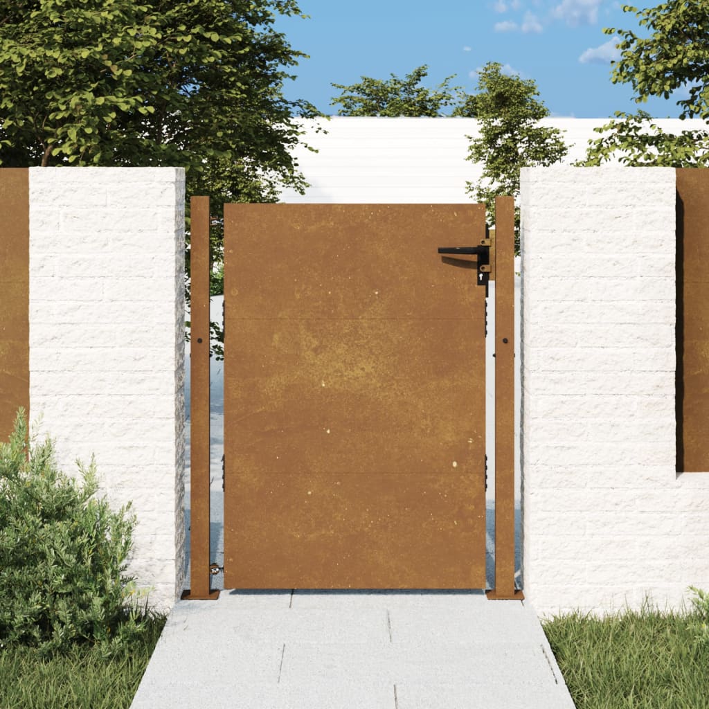 Portail 105x155 cm acier corten