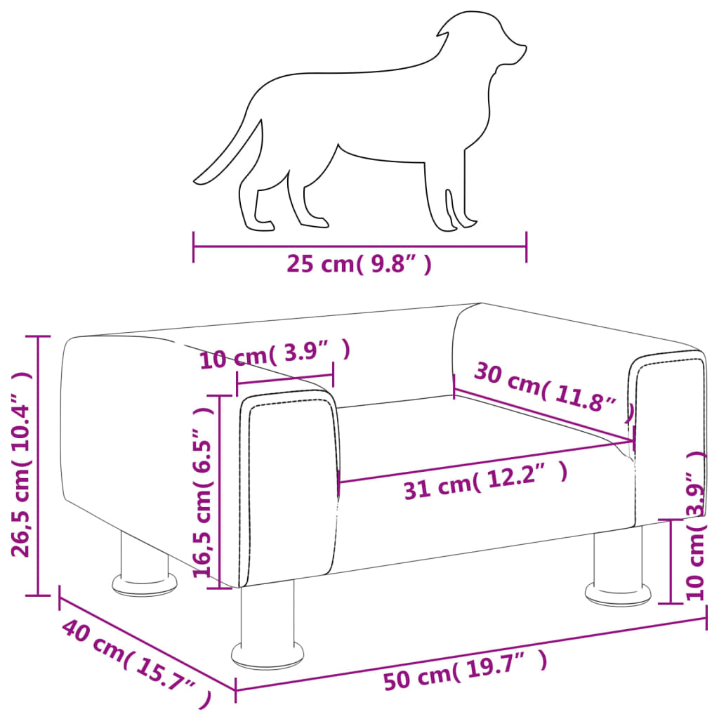 Hondenmand 70x45x26,5 cm fluweel