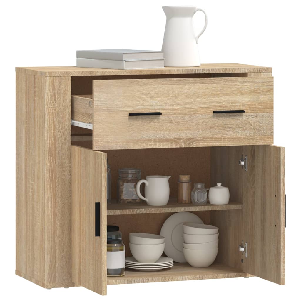 Buffet 80x33x70 cm en bois travaillé