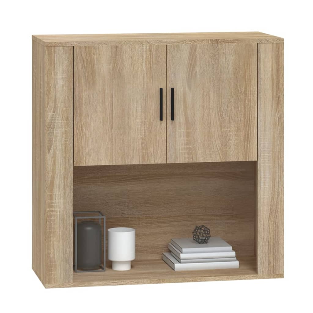 Wandkast 80x33x80 cm bewerkt hout