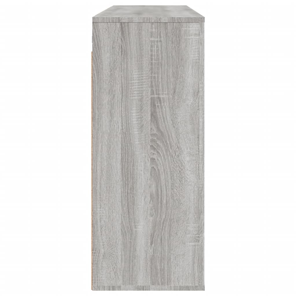 Wandkast 80x33x80 cm bewerkt hout eikenkleurig