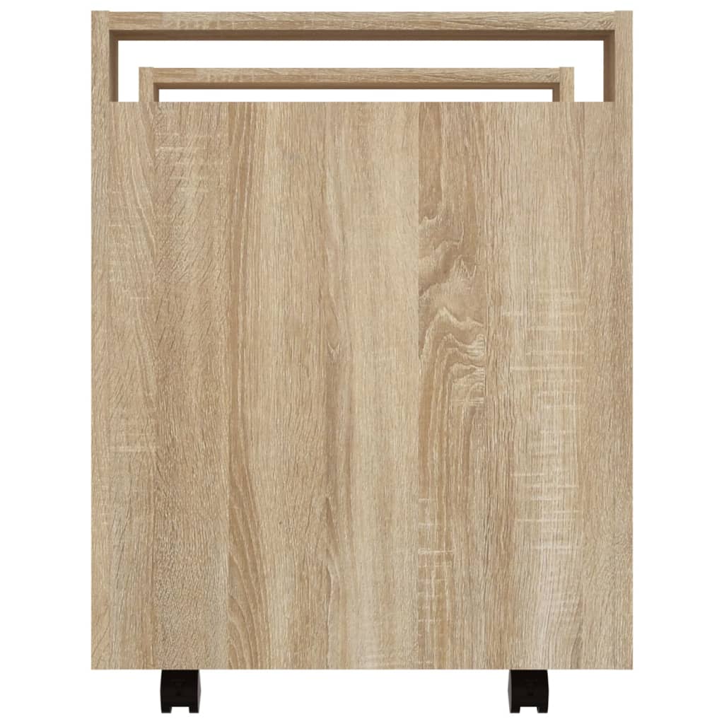 Bureaukastje 60x45x60 cm bewerkt hout eikenkleurig