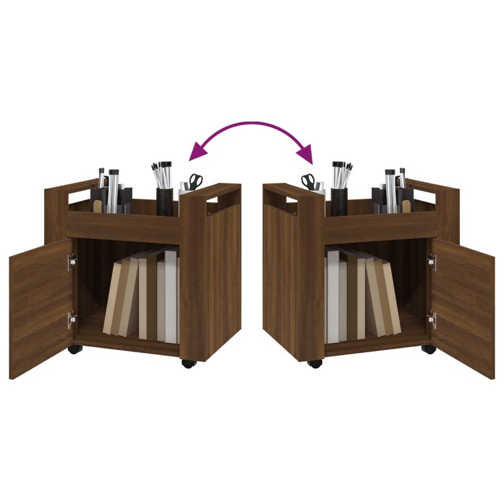 Bureaukastje 60x45x60 cm bewerkt hout eikenkleurig