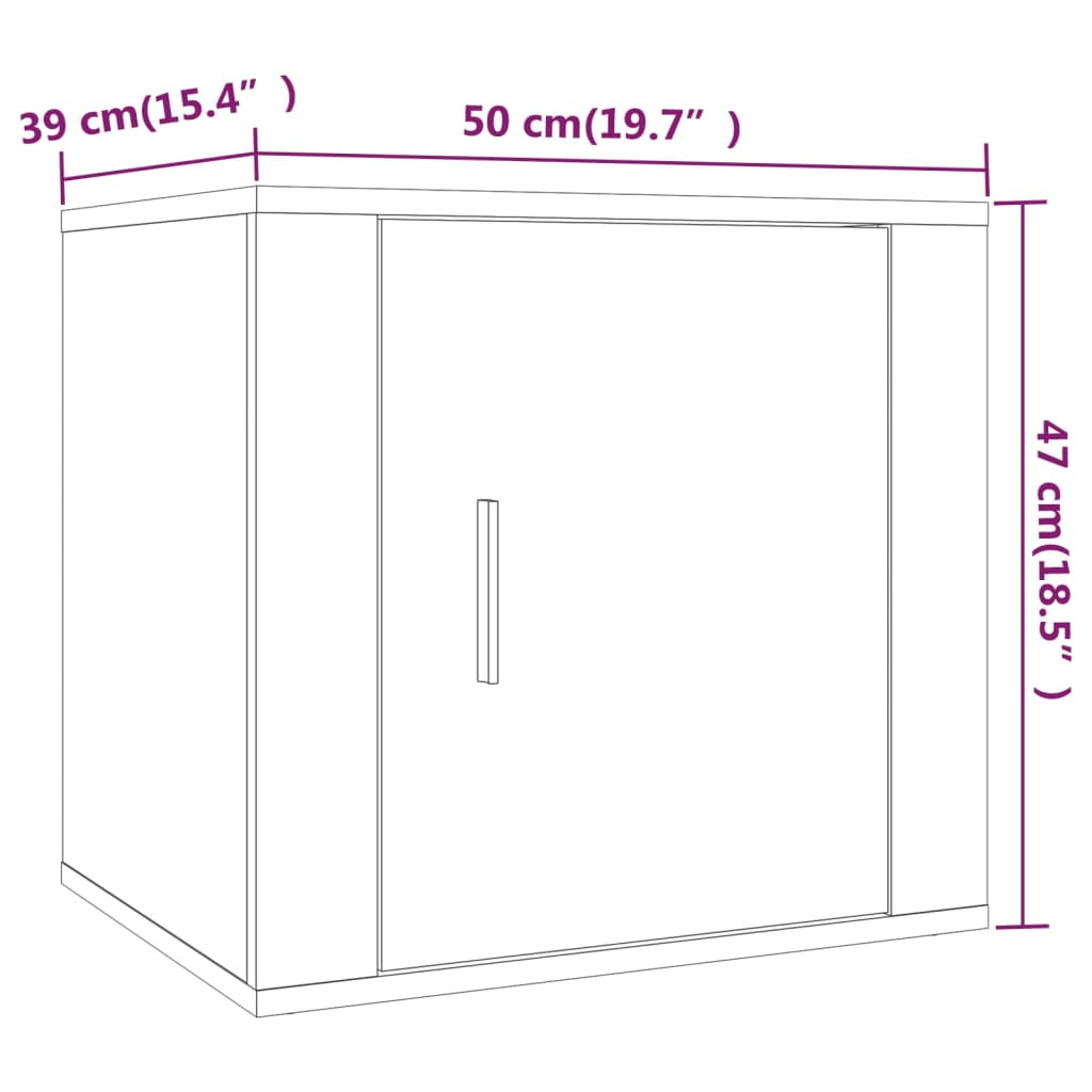 Tables de chevet 2 pcs 50x39x47 cm