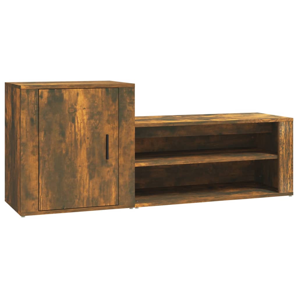 Schoenenkast 130x35x54 cm bewerkt hout