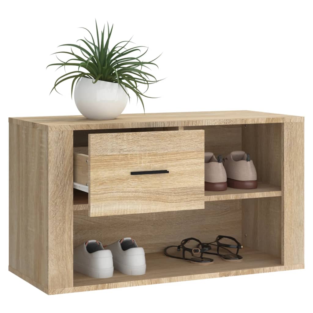 Schoenenkast 80x35x45 cm bewerkt hout