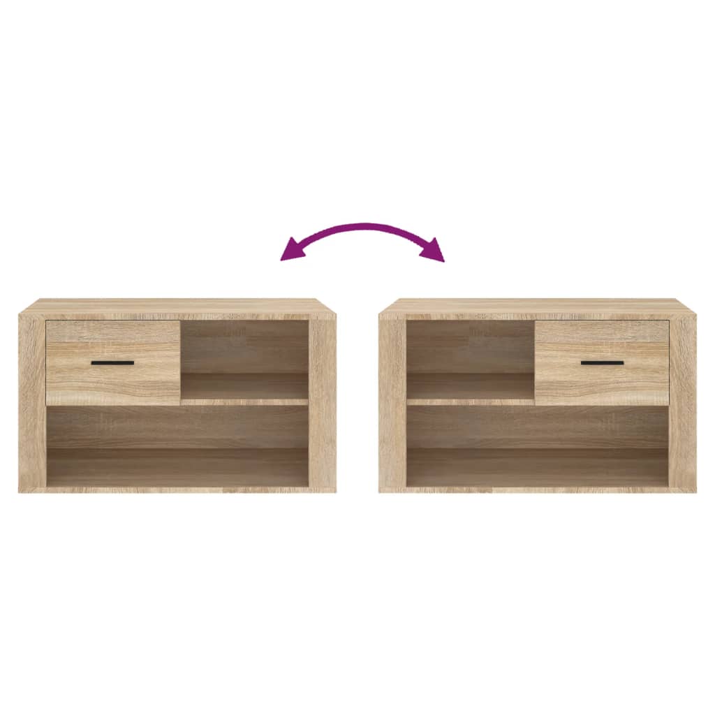 Schoenenkast 80x35x45 cm bewerkt hout