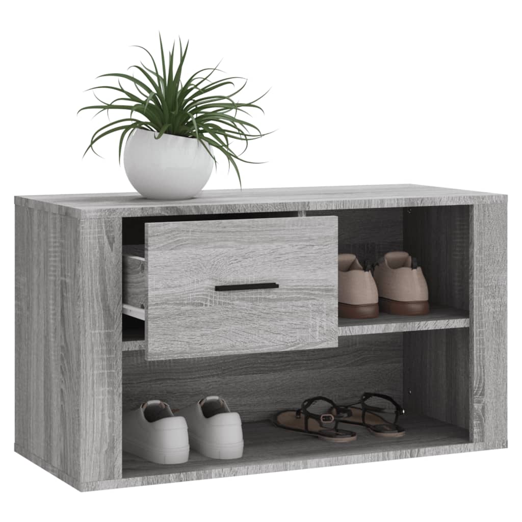 Schoenenkast 80x35x45 cm bewerkt hout