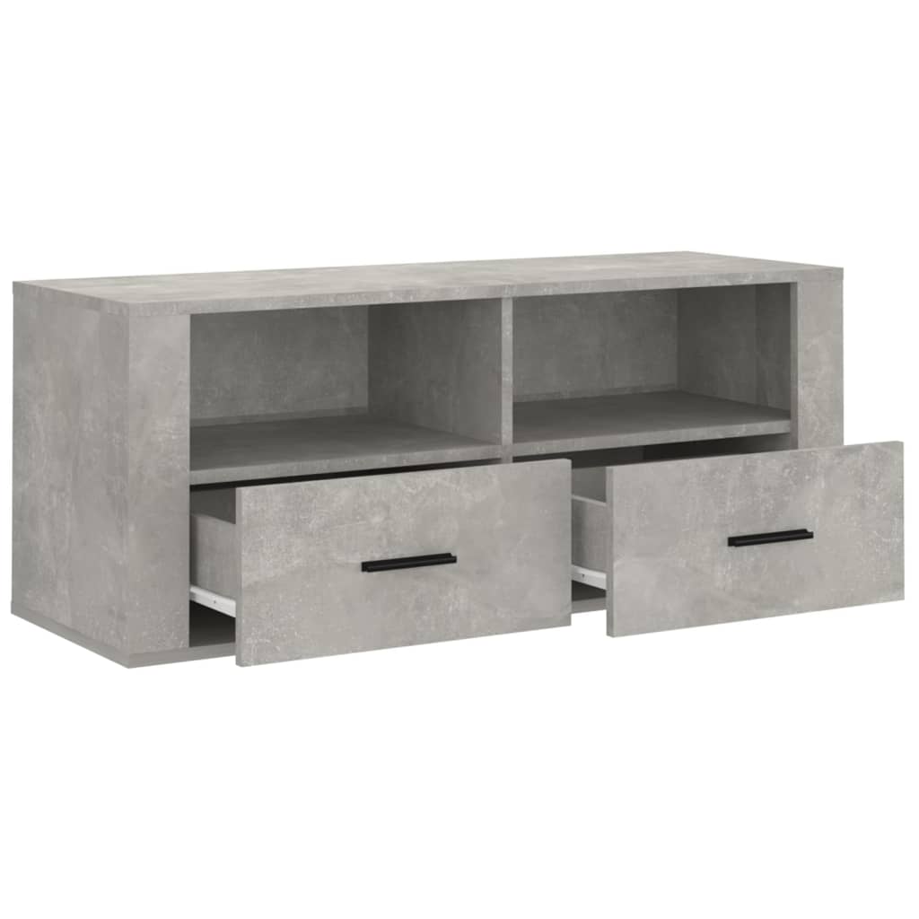 Tv-meubel 100x35x40 cm bewerkt hout bruin eikenkleur