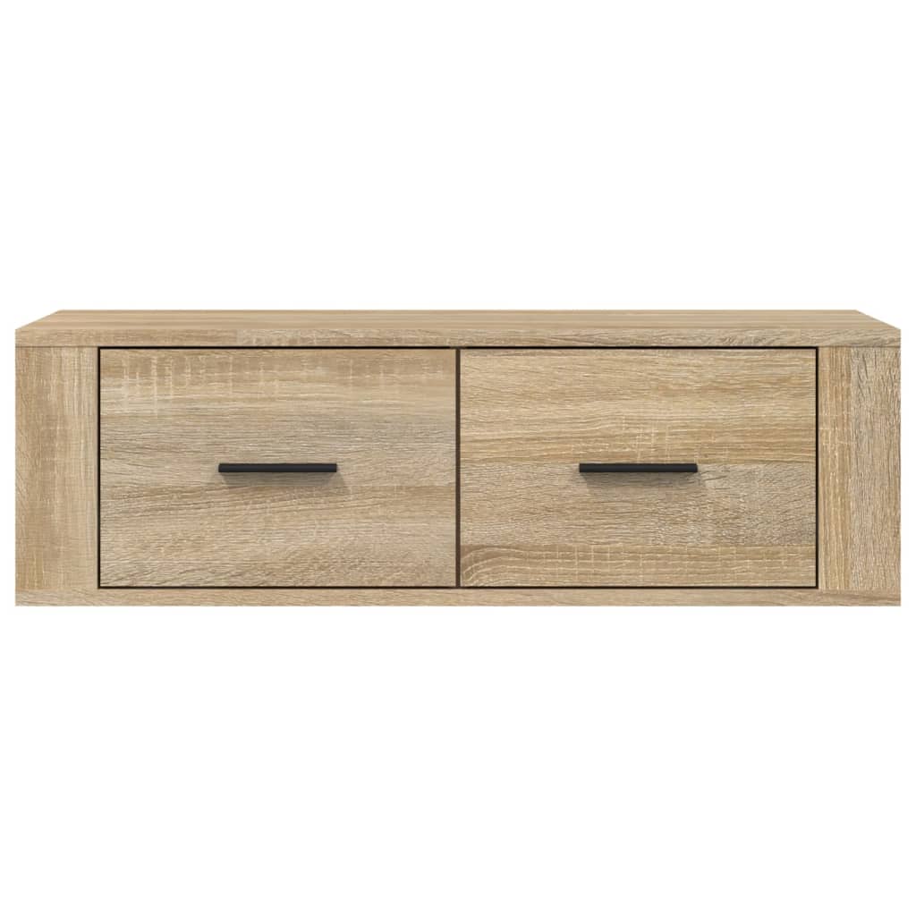 Meuble TV suspendu 80x36x25 cm en bois travaillé