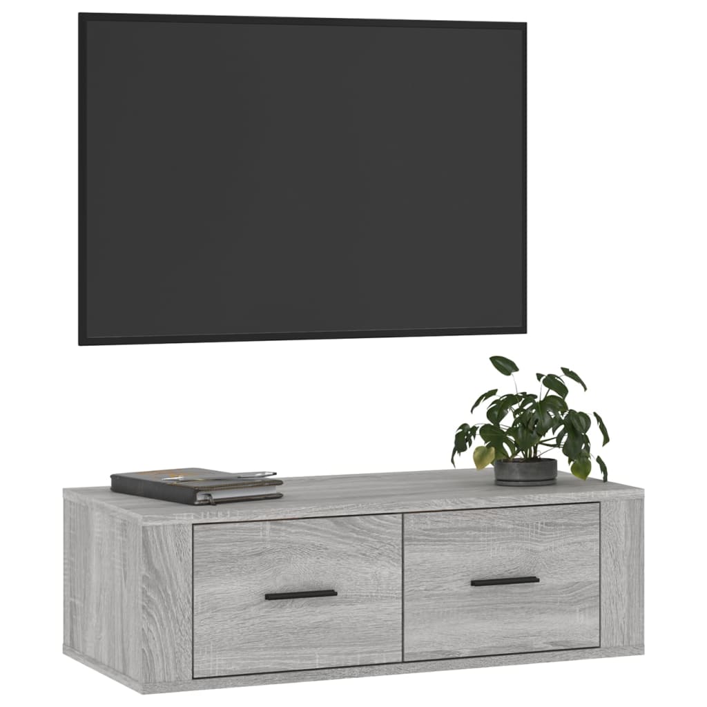 Tv-hangmeubel 80x36x25 cm bewerkt hout