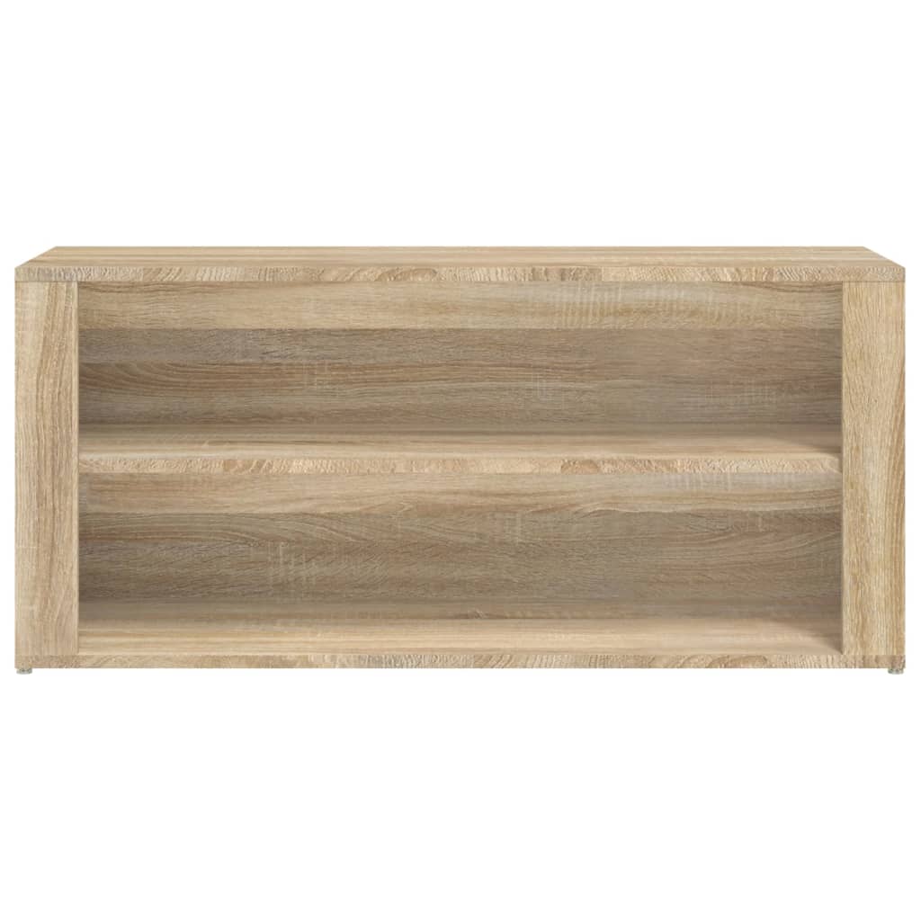 Schoenenrek 100x35x45 cm bewerkt hout eikenkleurig