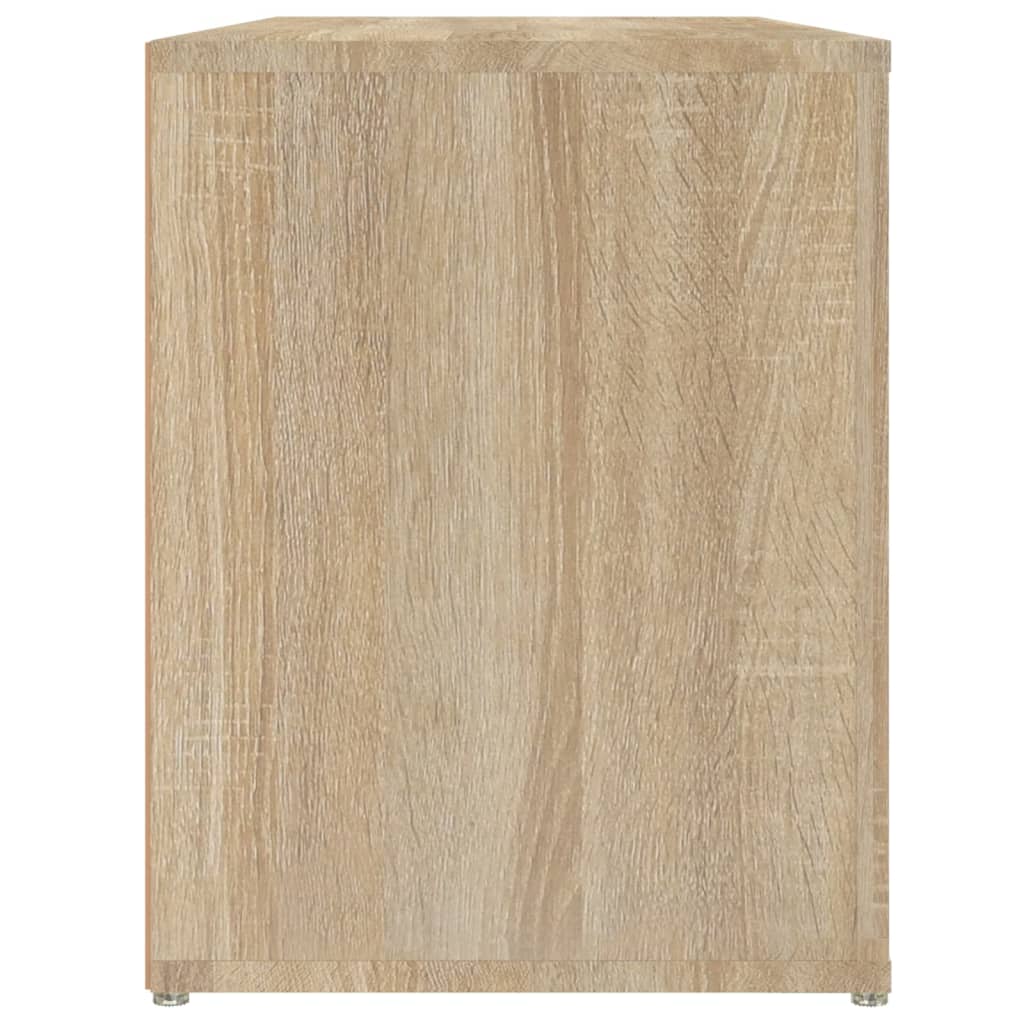 Schoenenrek 100x35x45 cm bewerkt hout eikenkleurig