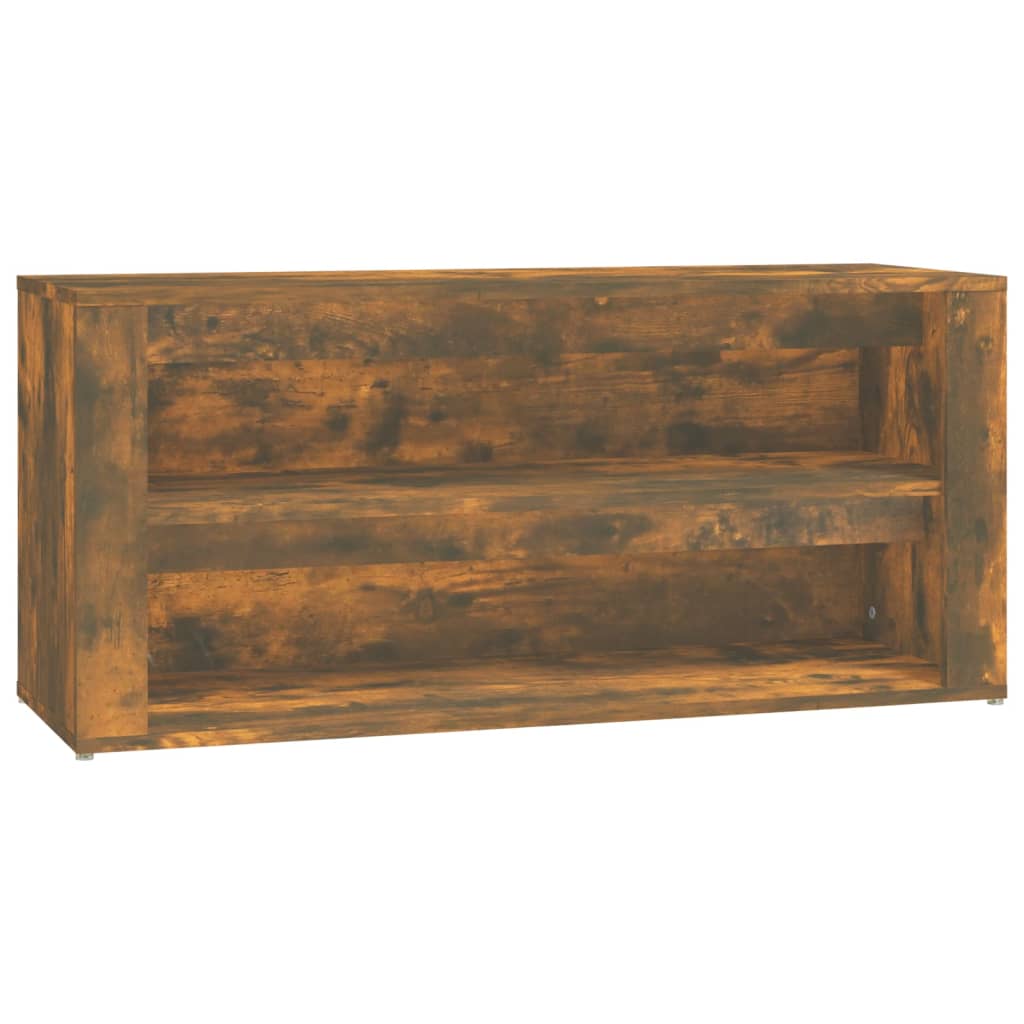 Schoenenrek 100x35x45 cm bewerkt hout eikenkleurig