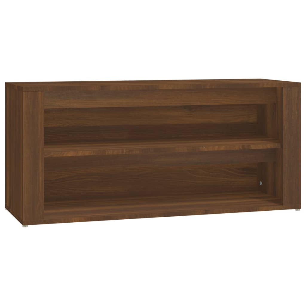 Schoenenrek 100x35x45 cm bewerkt hout eikenkleurig