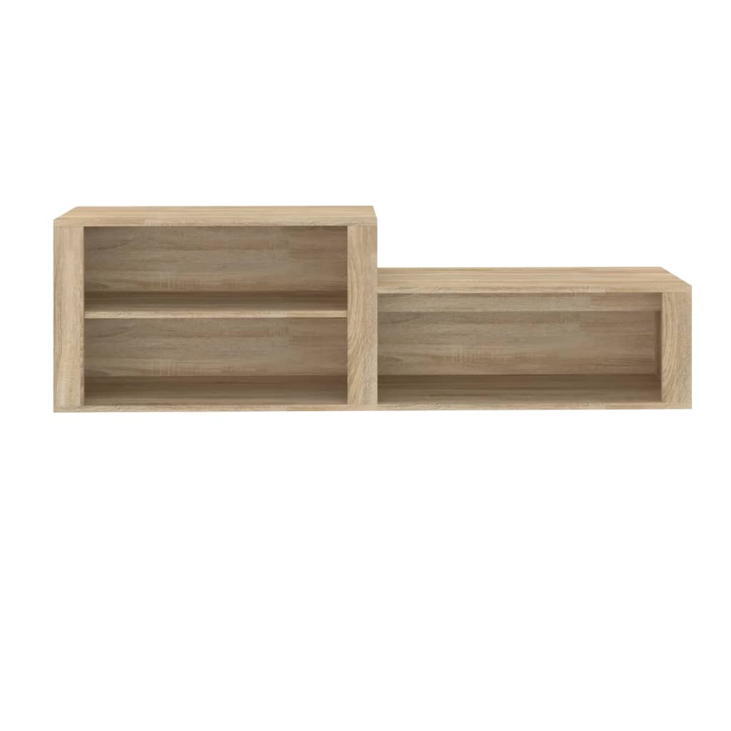 Schoenenkast 150x35x45 cm bewerkt hout eikenkleurig