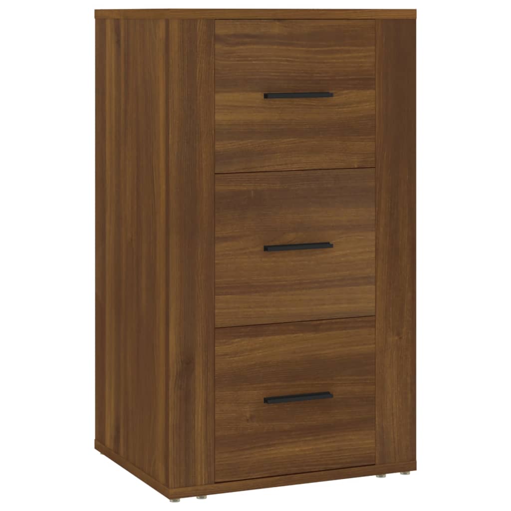 Dressoir 40x33x70 cm bewerkt hout eikenkleurig