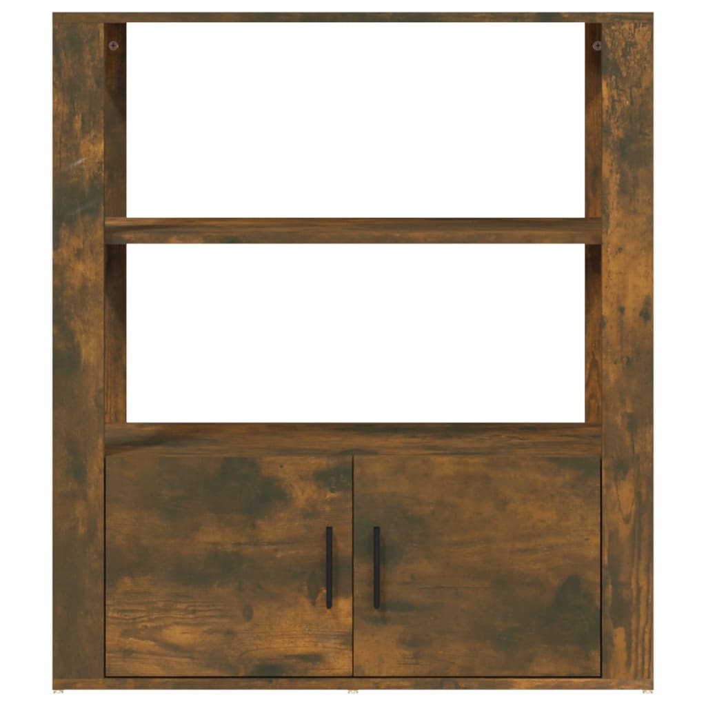 Buffet 80x30x90 cm en dérivé du bois, couleur chêne