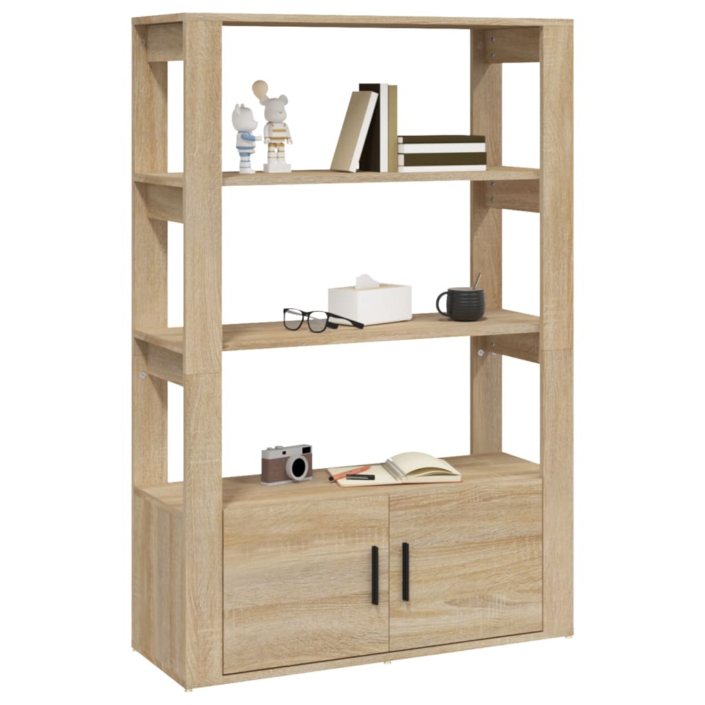 Buffet 80x30x119,5 cm en bois travaillé