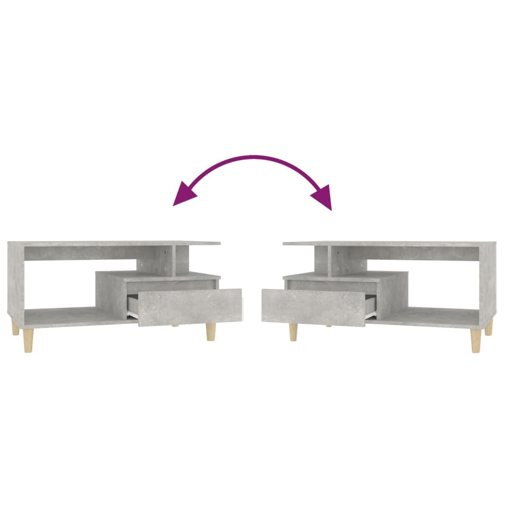 Salontafel 90x49x45 cm bewerkt hout bruineiken