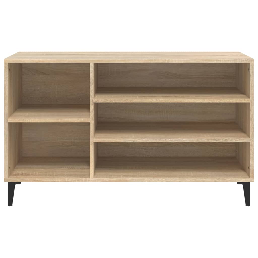 Schoenenkast 102x36x60 cm bewerkt hout eikenkleurig