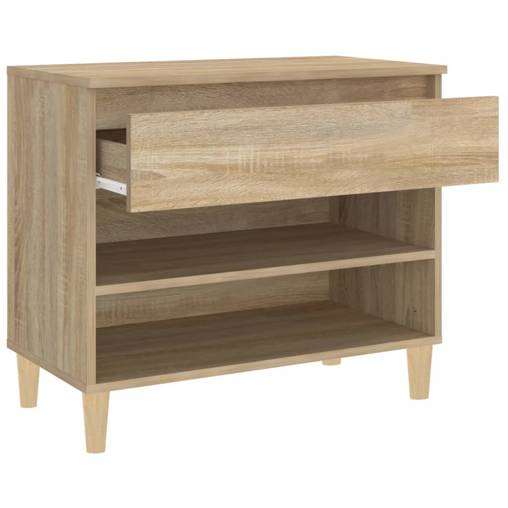 Schoenenkast 70x36x60 cm bewerkt hout bruin eikenkleur