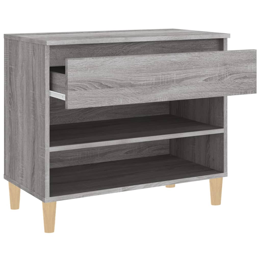 Schoenenkast 70x36x60 cm bewerkt hout bruin eikenkleur