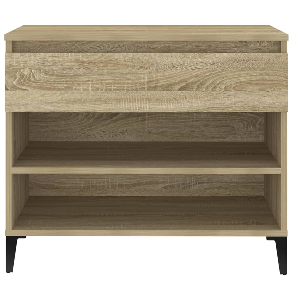 Schoenenkast 70x36x60 cm bewerkt hout eikenkleurig