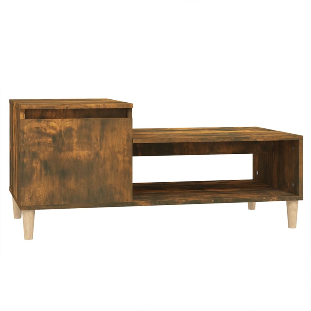 Table basse 100x50x45 cm en dérivé du bois couleur chêne