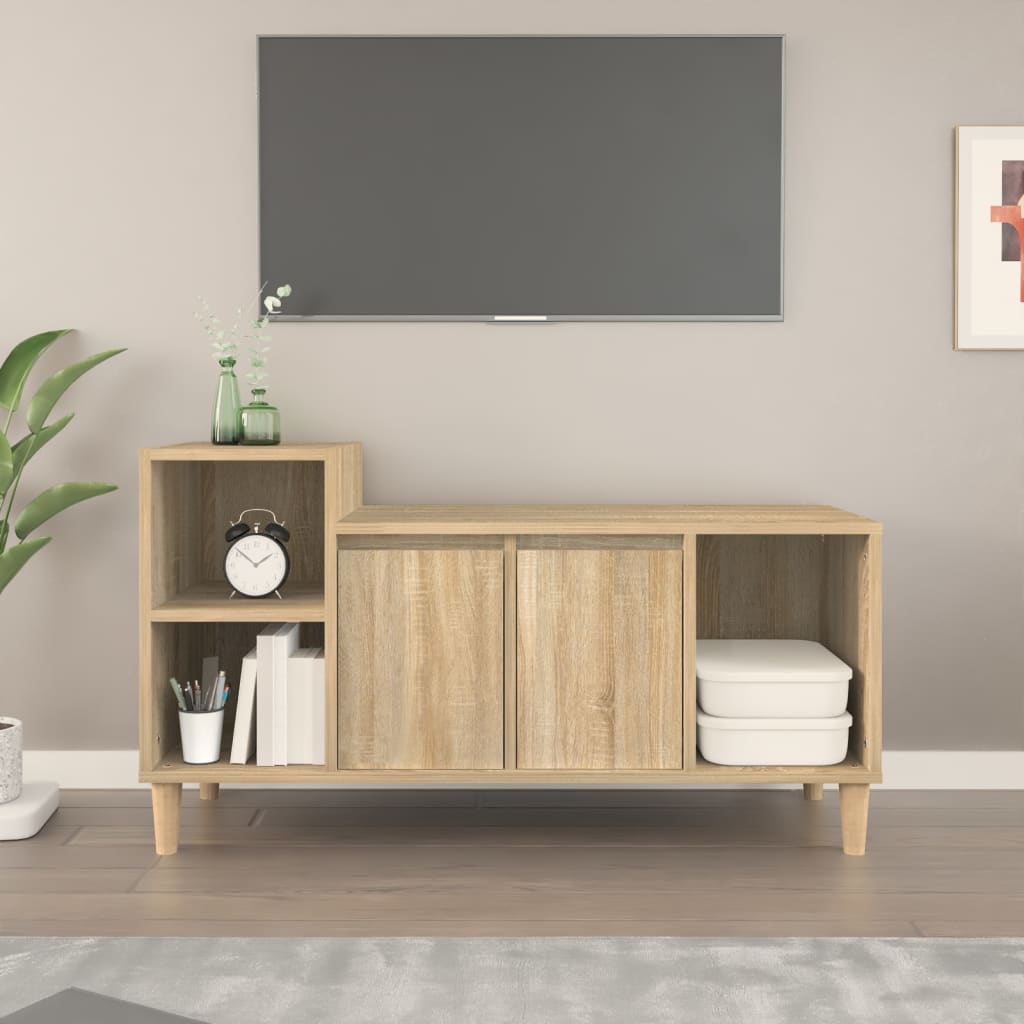 Tv-meubel 100x35x55 cm bewerkt hout