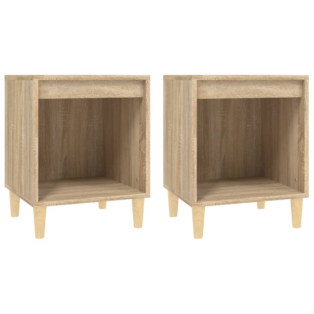 Tables de chevet 2 pcs 40x35x50 cm couleur chêne